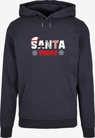 Merchcode Sweatshirt ' Santa Squad' in Blauw: voorkant