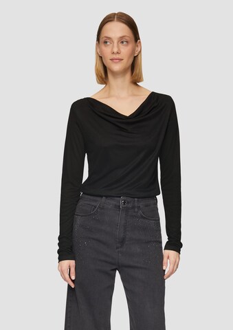 T-shirt s.Oliver BLACK LABEL en noir : devant
