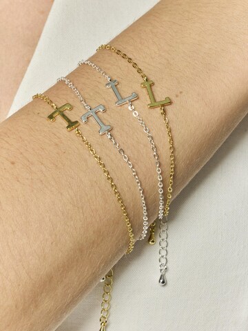 Braccialetto 'Alphabet L' di Luxenter in argento: frontale