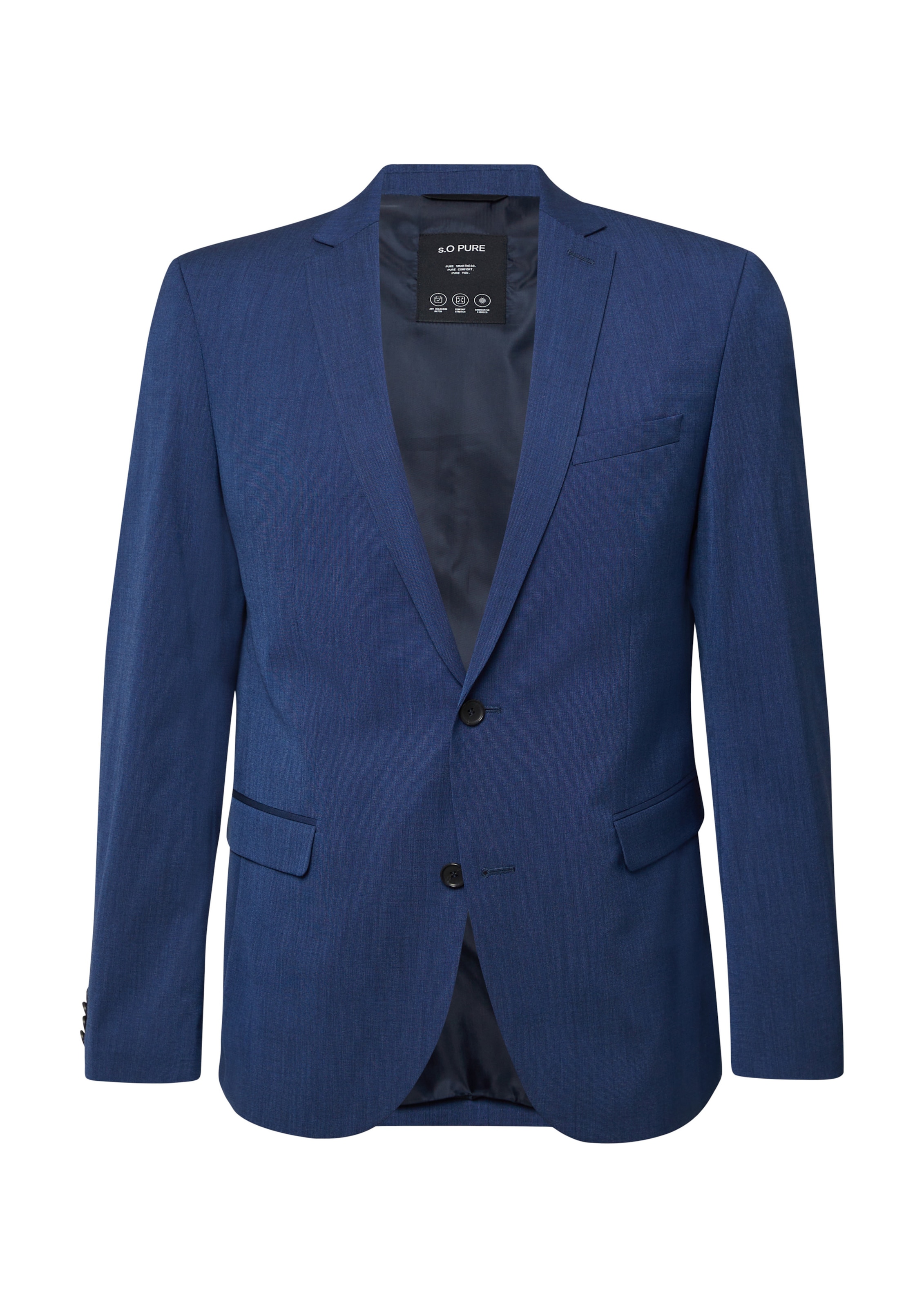 Coupe slim Veste de costume s.Oliver en bleu : devant