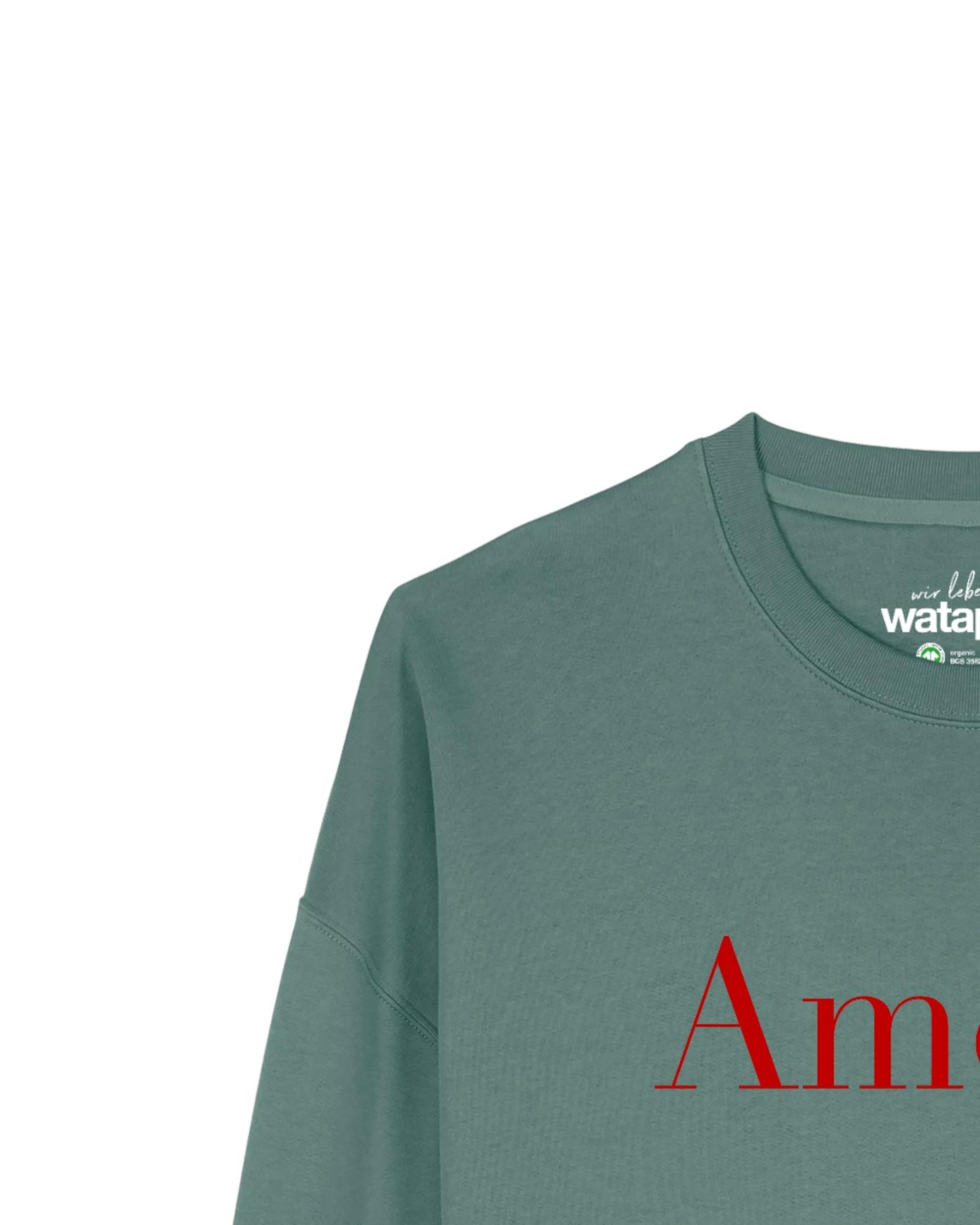Watapparel Sweatshirt 'Amore ' in Green