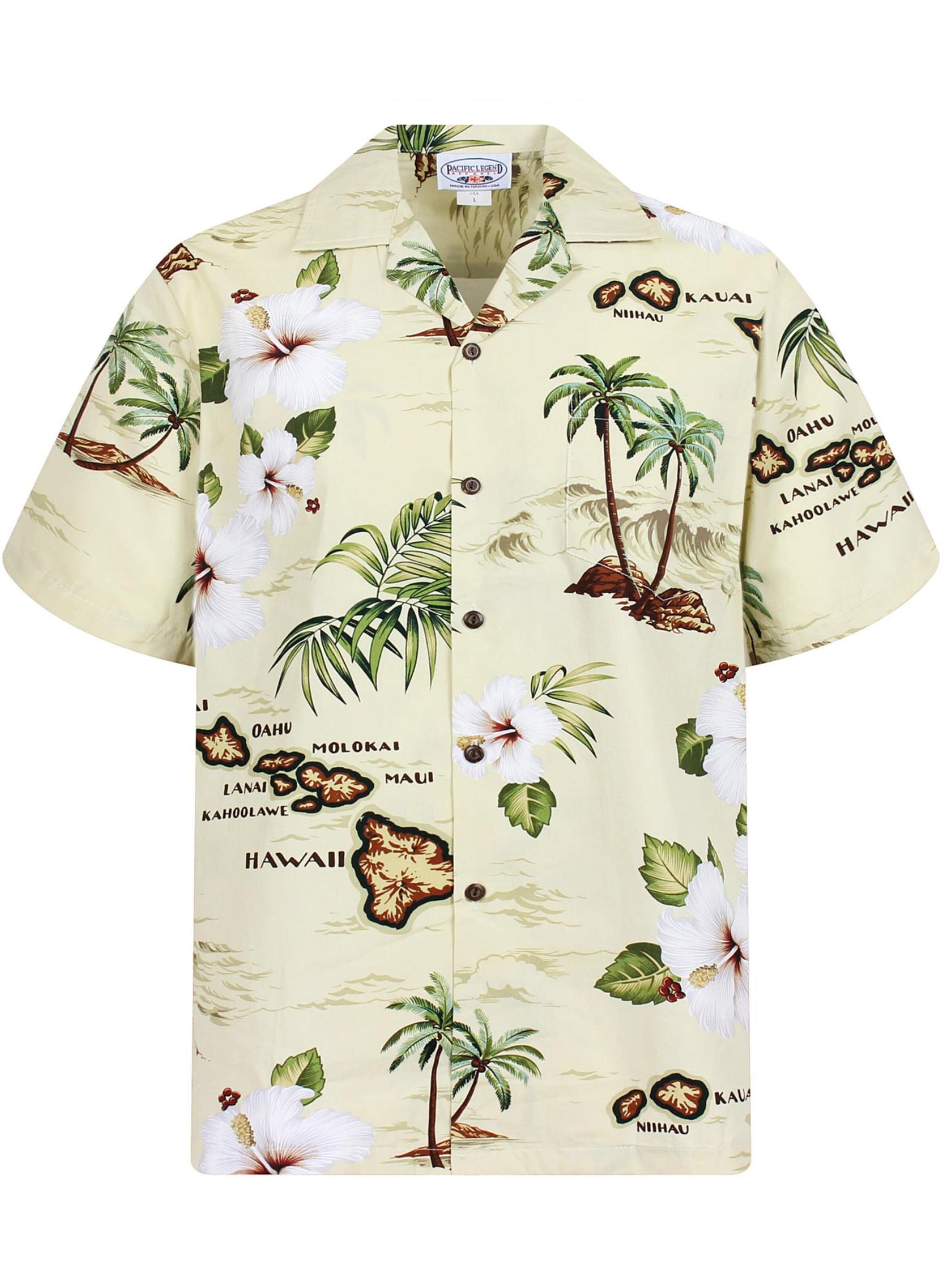 Pacific Legend - Camisa 'Island' en beige: frente