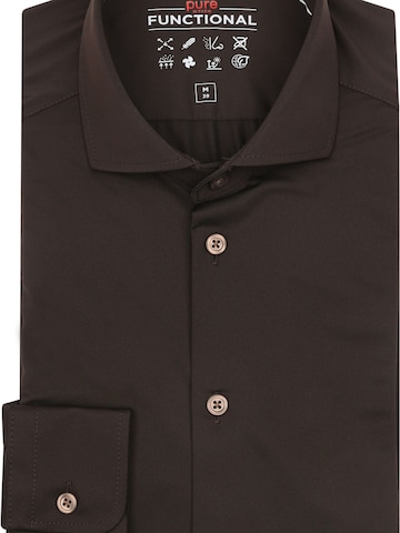 PURE Slim Fit Hemd‌‌‌‌‌‌ in Braun