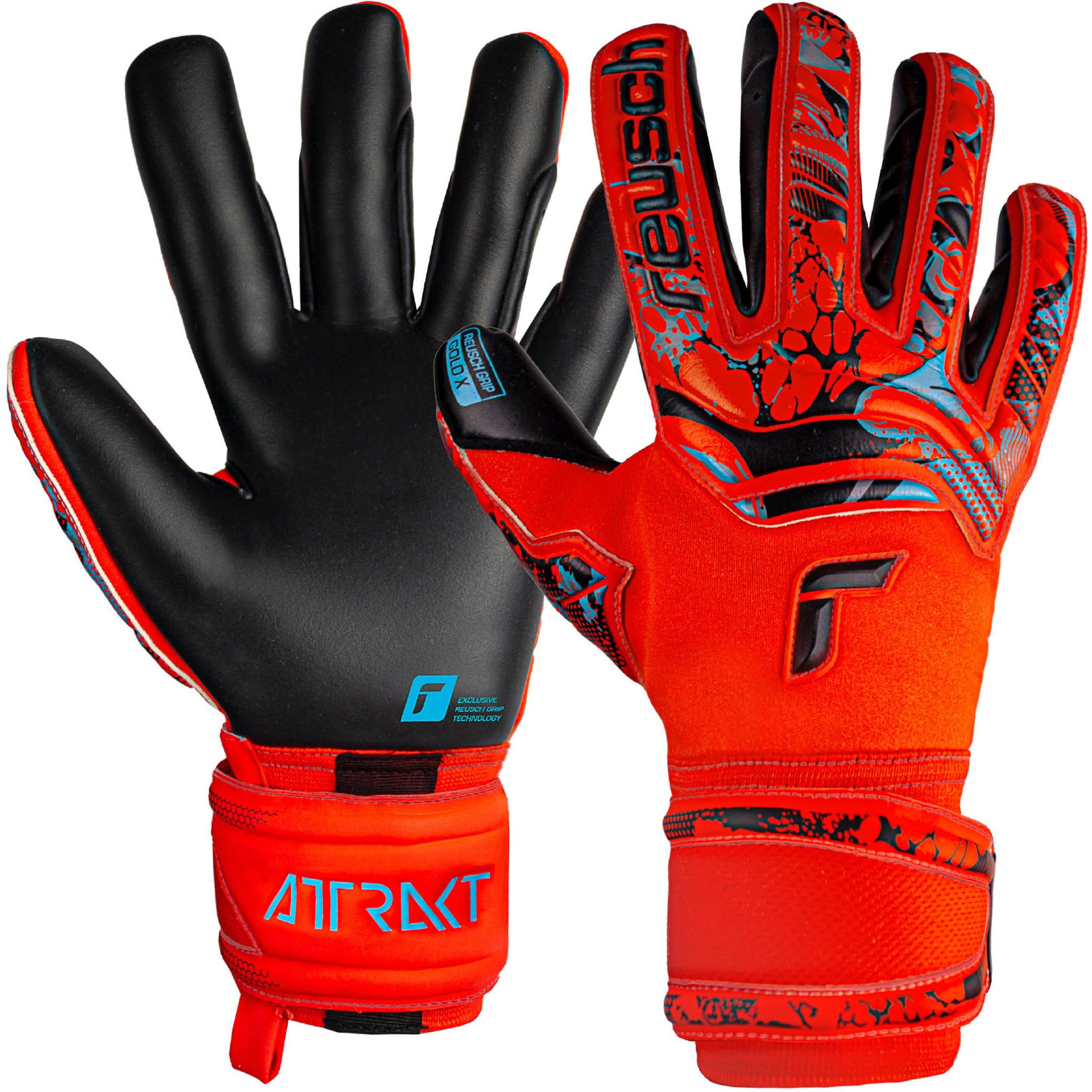 REUSCH Torwarthandschuhe 'Attrakt Gold X' in Orange: Vorderseite