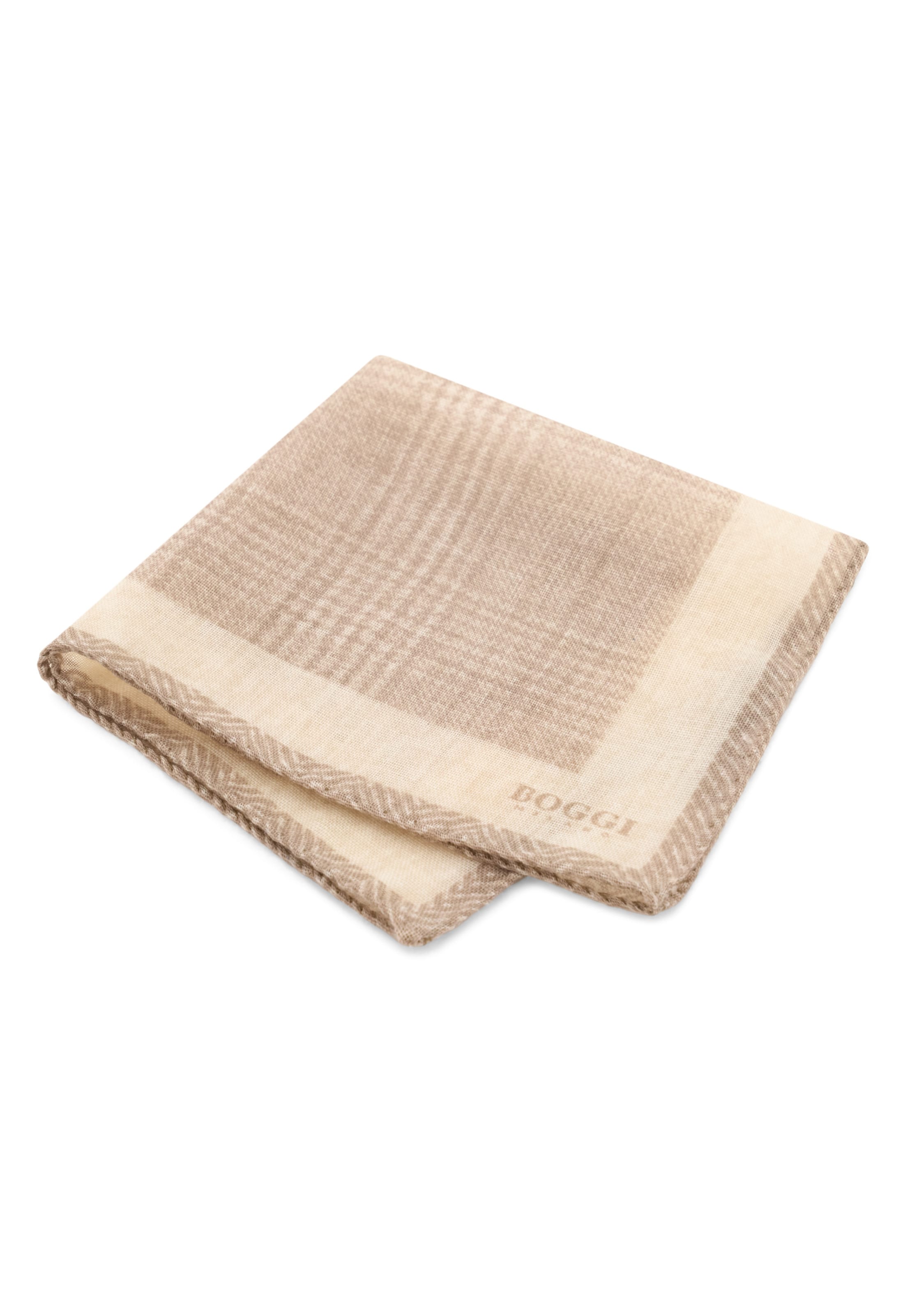 Boggi Milano Einstecktuch in Beige: Vorderseite