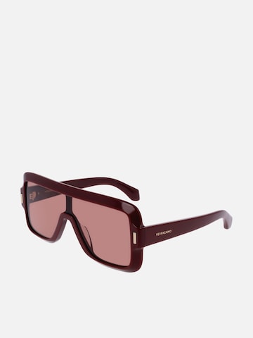 FERRAGAMO Zonnebril in Rood: voorkant