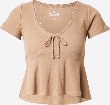 T-shirt HOLLISTER en marron : devant