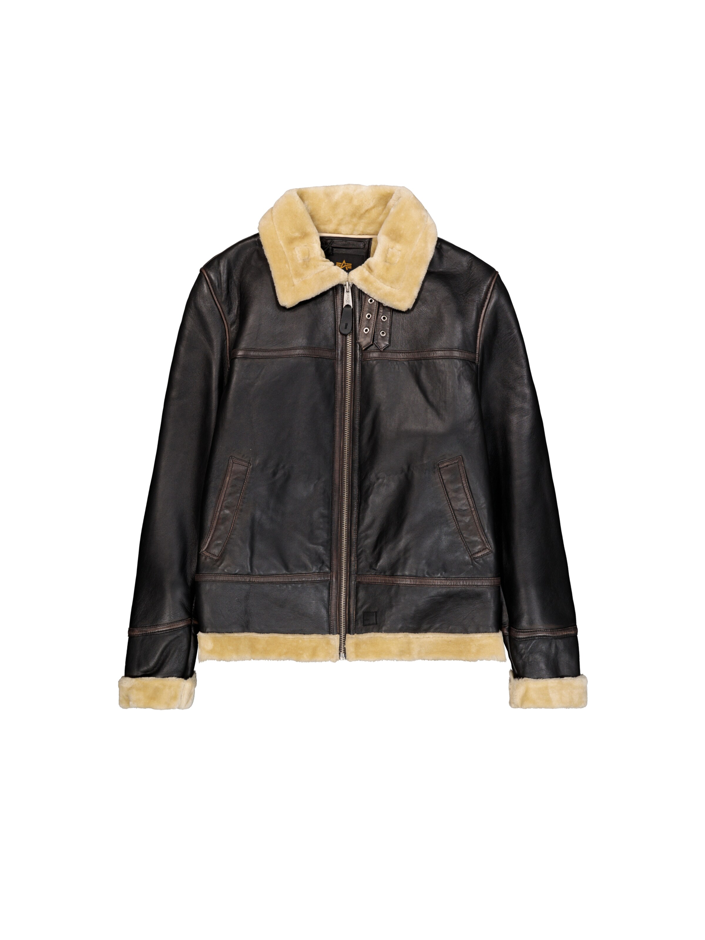 ALPHA INDUSTRIES Jacke 'B3' in Braun: Vorderseite