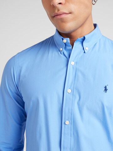 Polo Ralph Lauren Слим Рубашка в Синий