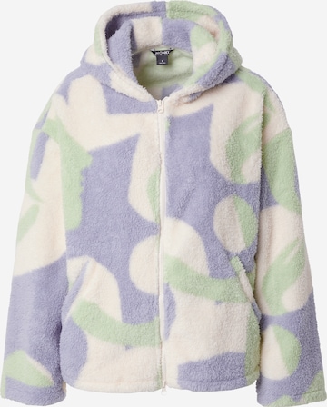 Monki Fleece jas in Gemengde kleuren: voorkant