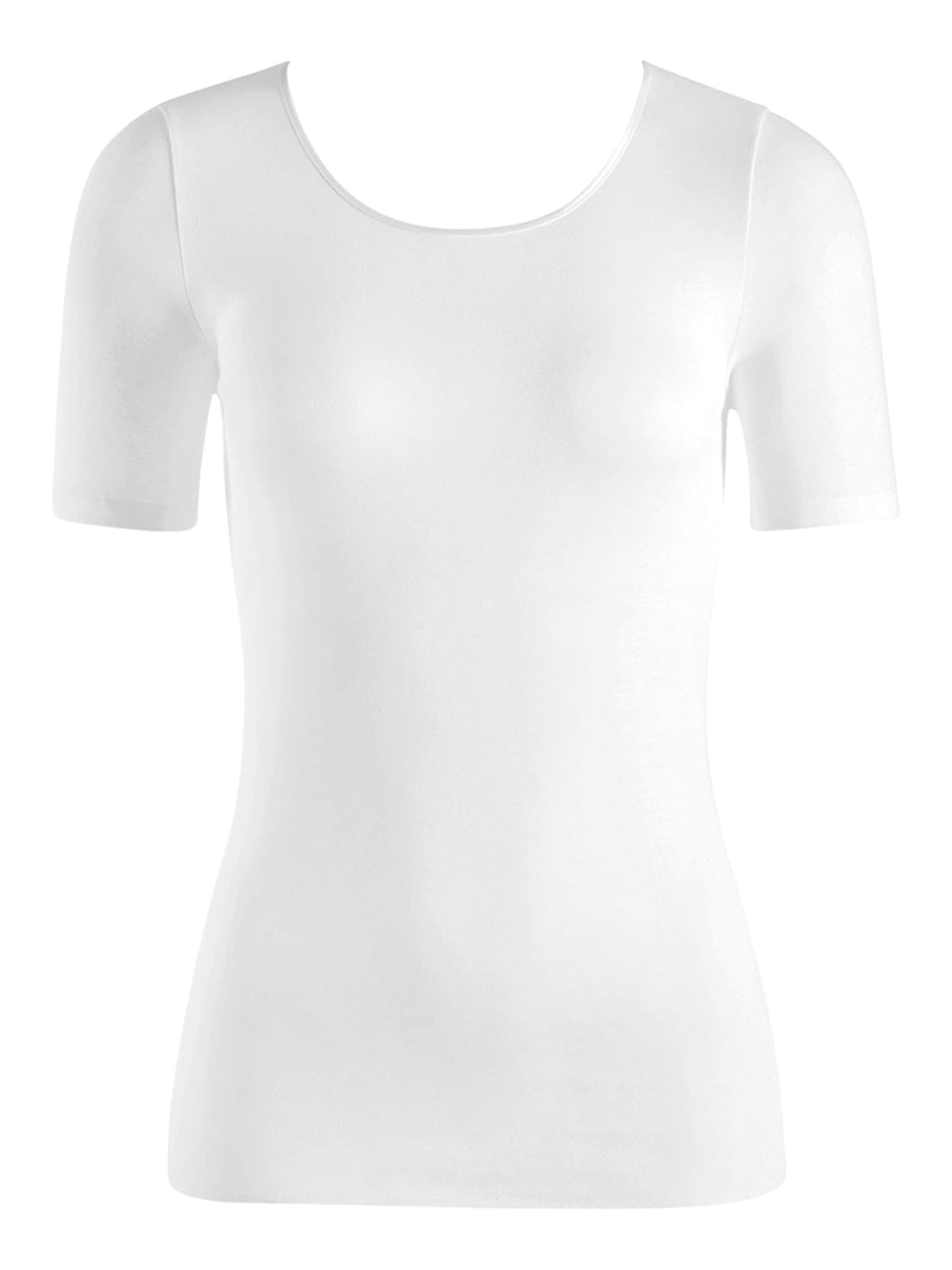 Hanro T-Shirt Cotton Seamless Kurzarm in Weiß 