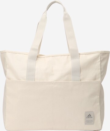 ADIDAS PERFORMANCE Sports Bag in Beige: front