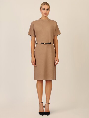 APART Knitted dress in Brown