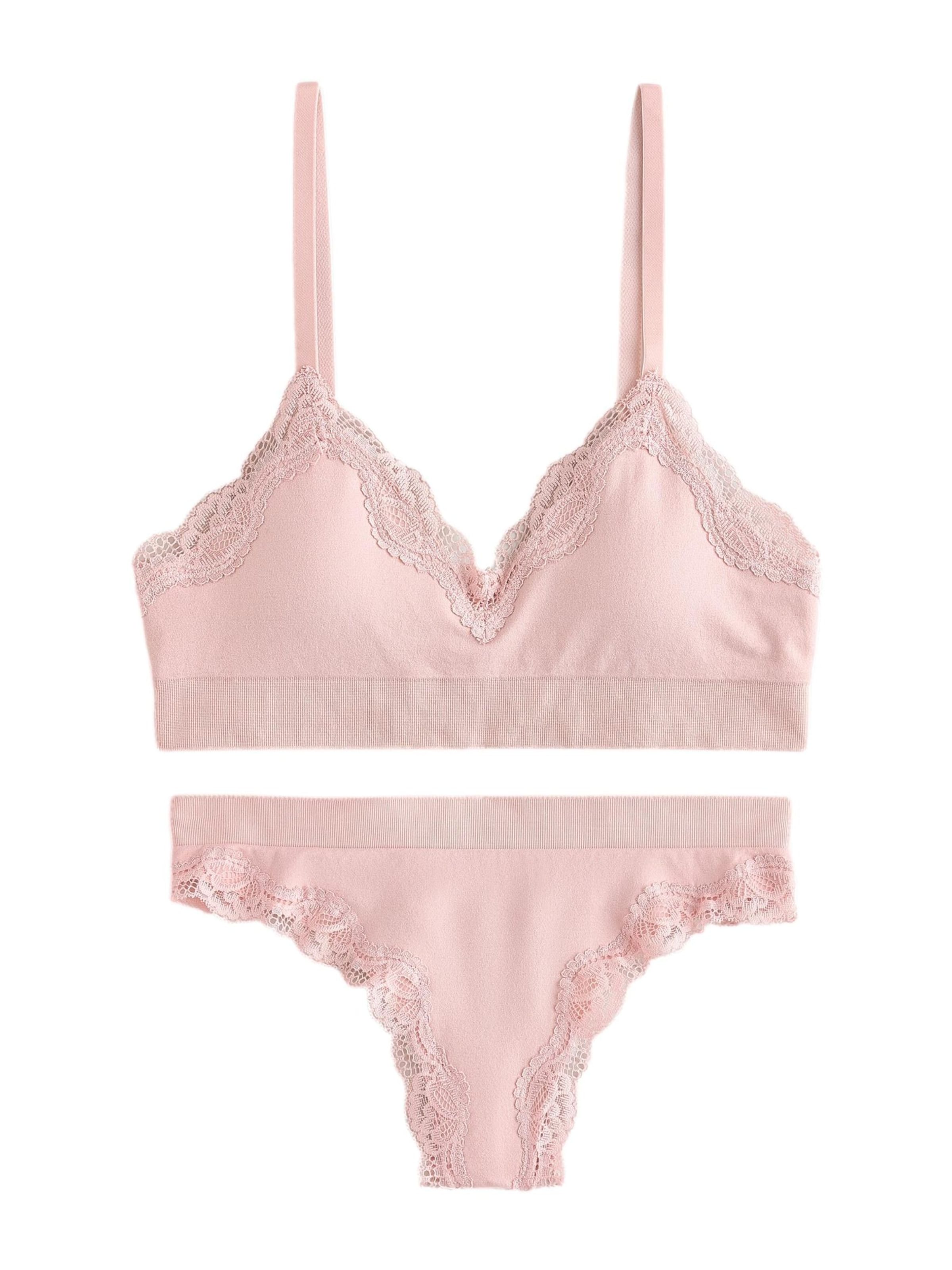 Next Bustier Wäsche-Set in Pink: Vorderseite