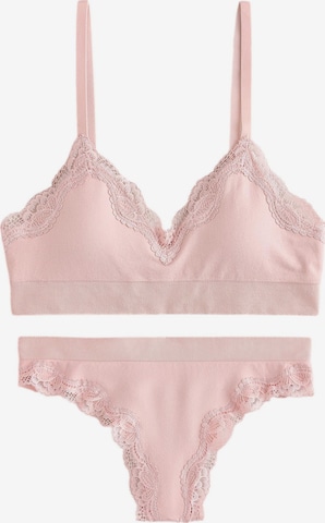 Next Bustier Wäsche-Set in Pink: Vorderseite