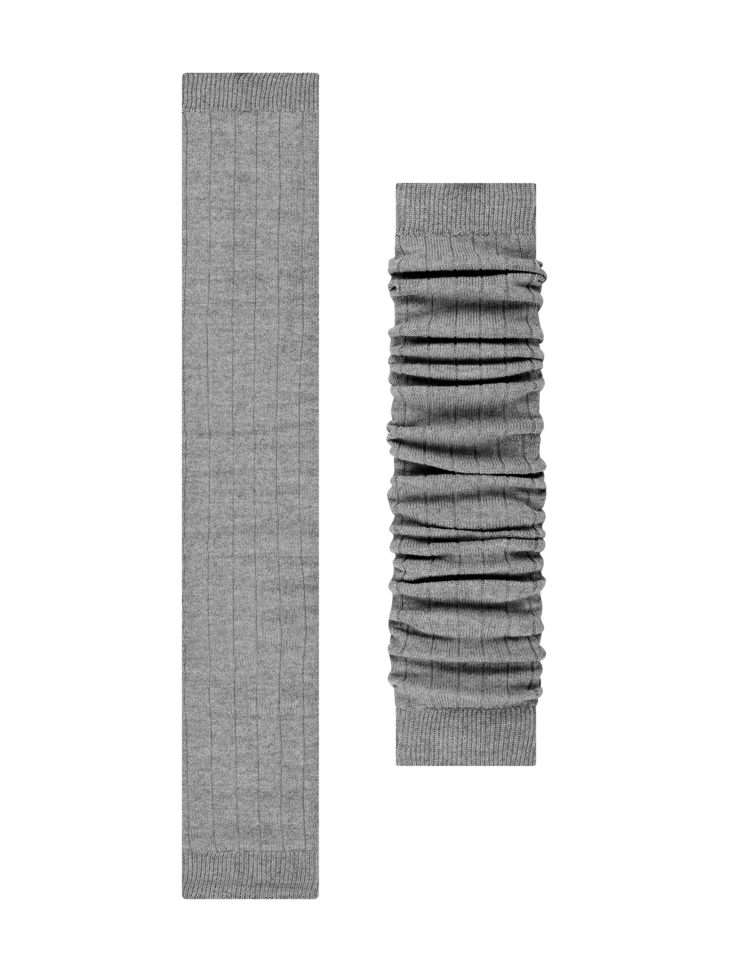 ESPRIT Leg Warmers 'Rib' in Grey