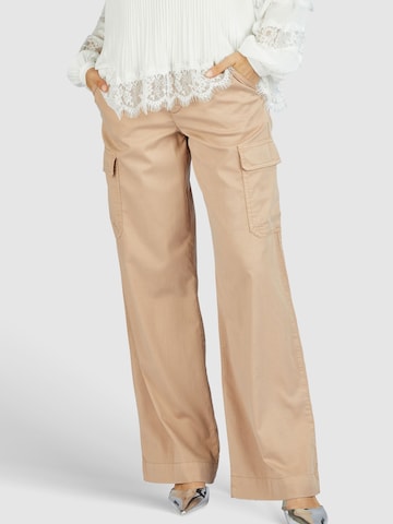 MARC AUREL Loose fit Cargo Pants in Brown: front