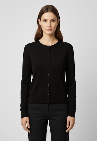 BOSS Orange Strickjacke in Schwarz: Vorderseite