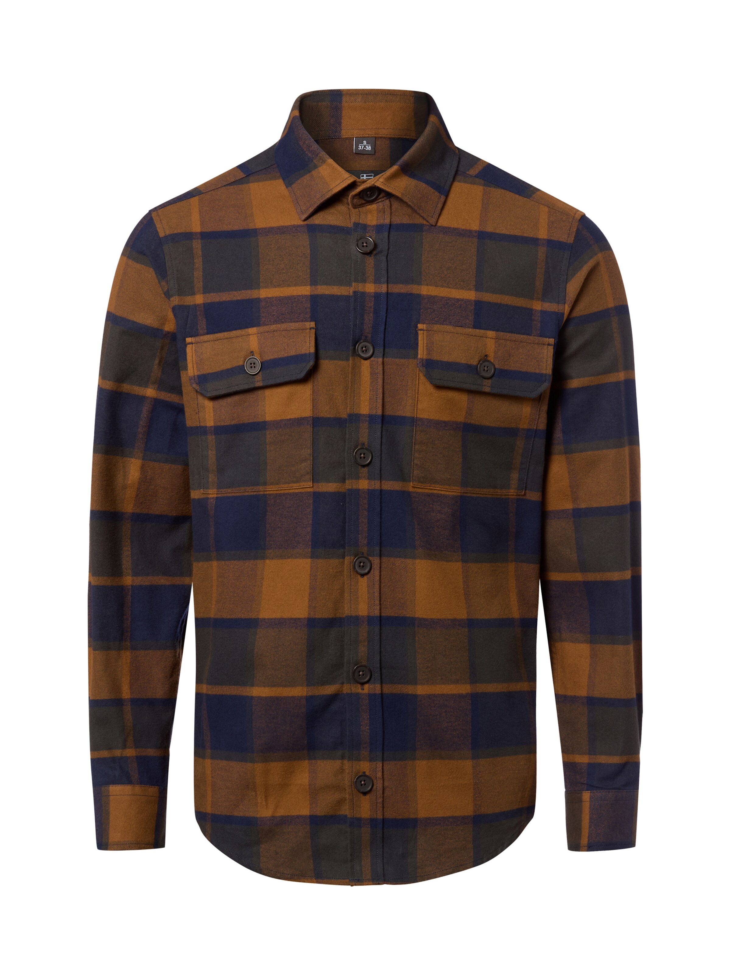 Nils Sundström Hemd in Braun: Vorderseite