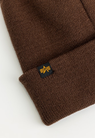 ALPHA INDUSTRIES Beanie in Brown