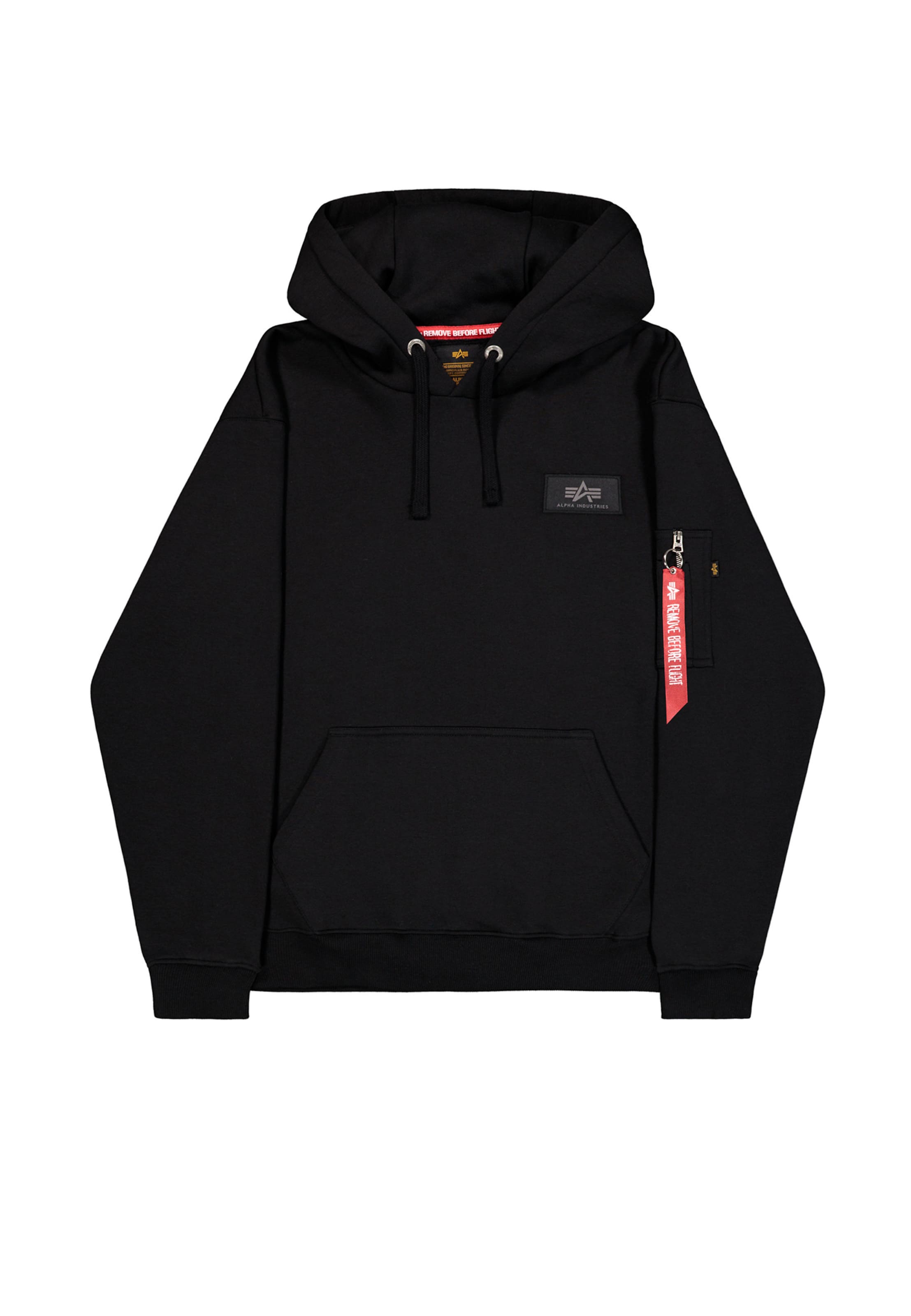ALPHA INDUSTRIES Bluzka sportowa w kolorze czarny: przód