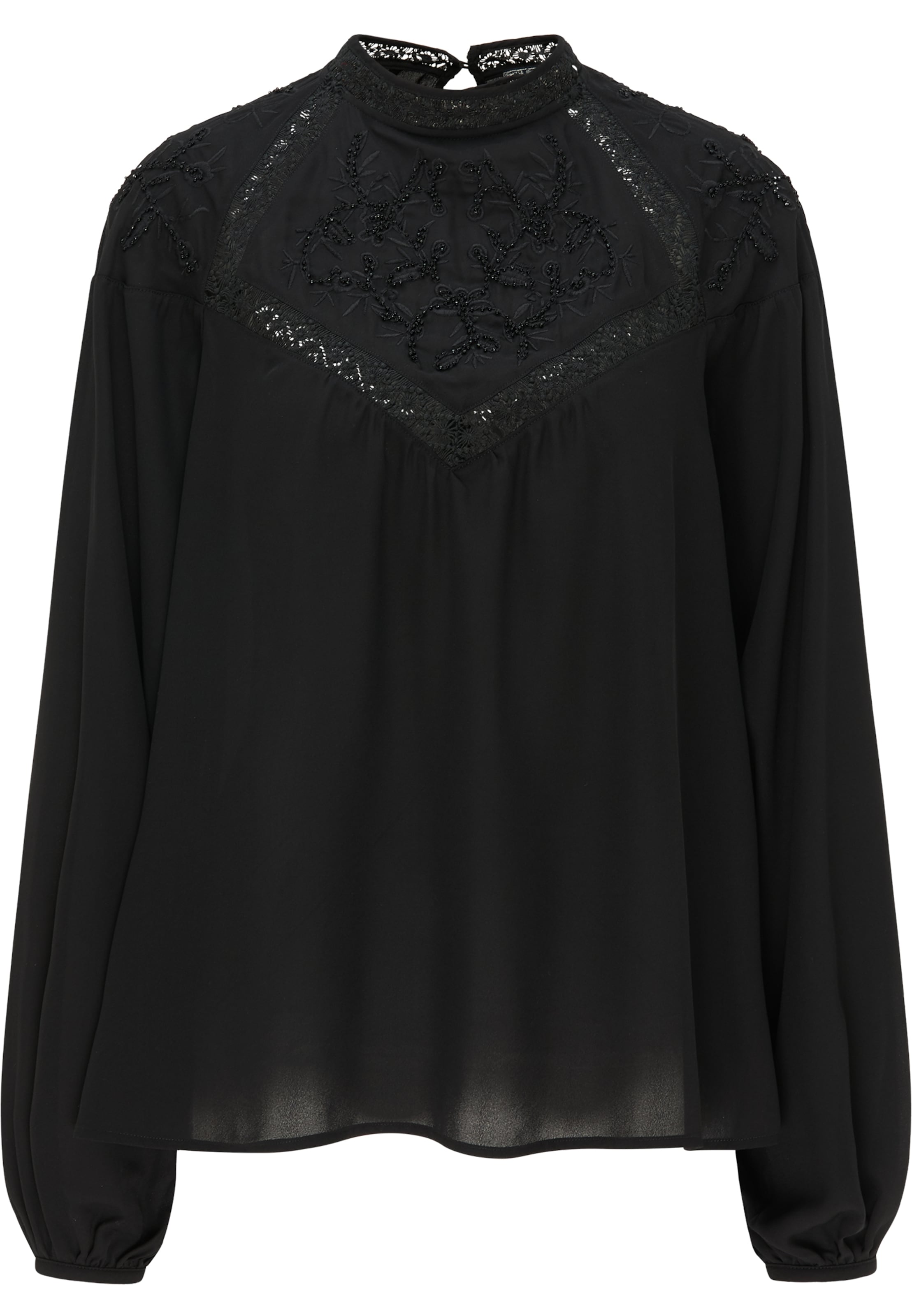 DreiMaster Vintage Блуза в черно: отпред