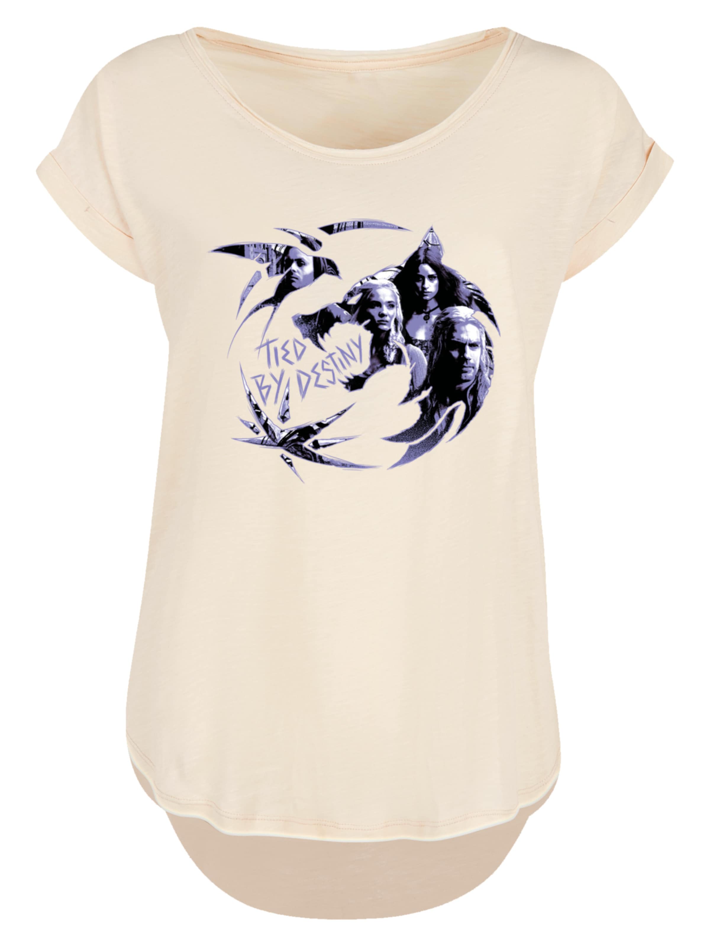 T-shirt 'The Witcher Wolf Logo Infill Netflix TV Series' F4NT4STIC en beige : devant