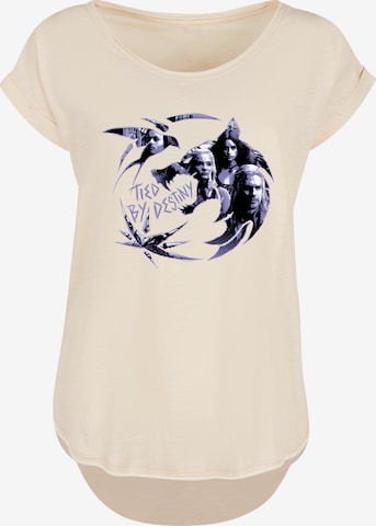 T-shirt 'The Witcher Wolf Logo Infill Netflix TV Series' F4NT4STIC en beige : devant