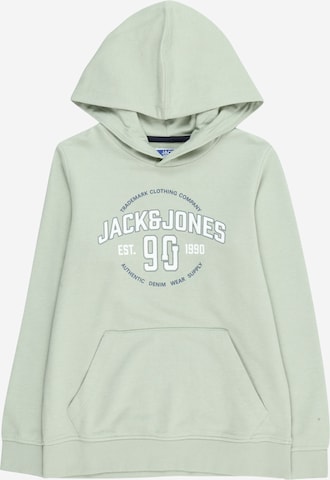 Bluză de molton 'MINDS' de la Jack & Jones Junior pe verde: față