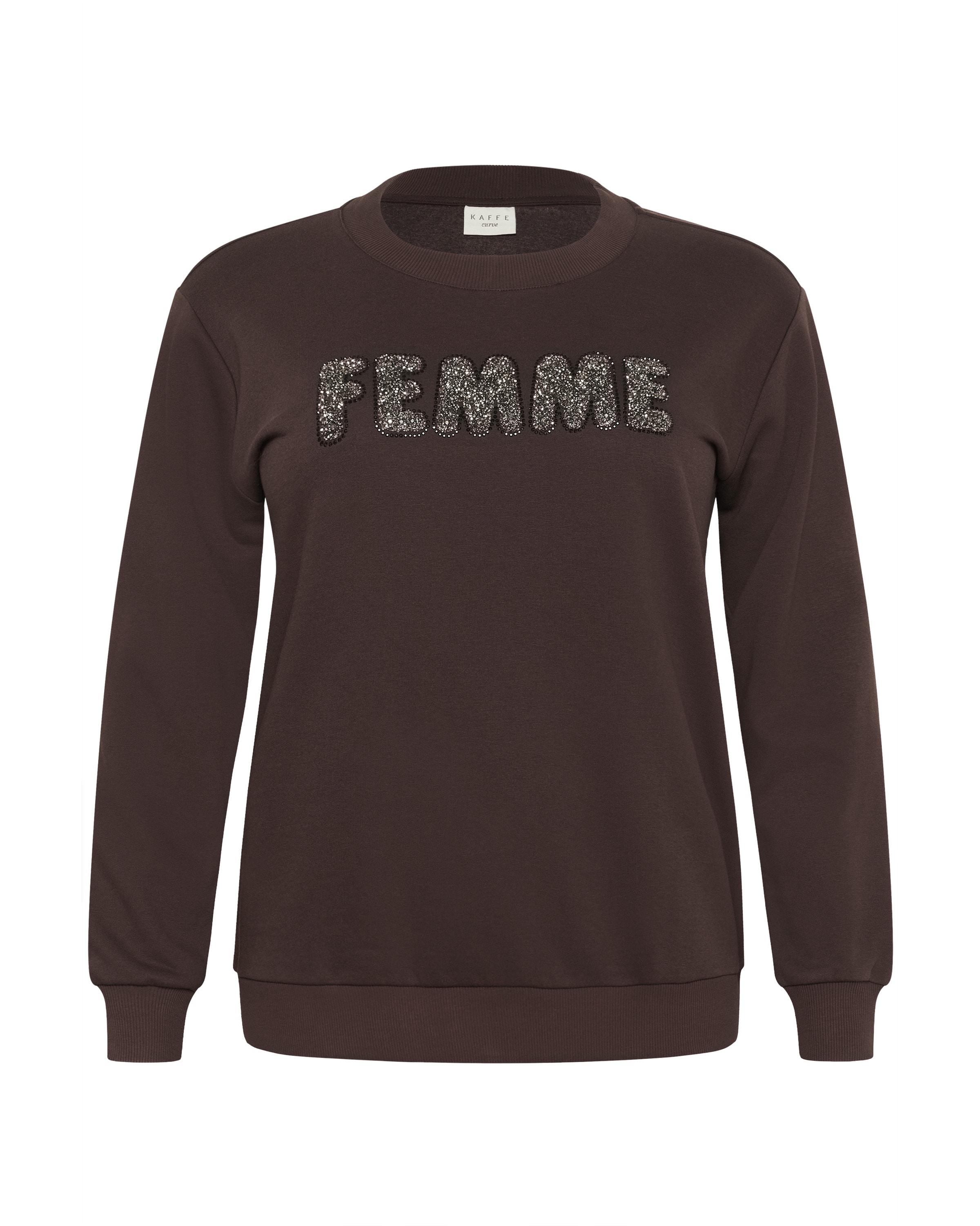 KAFFE CURVE Pullover 'KCelise' i brun: forside