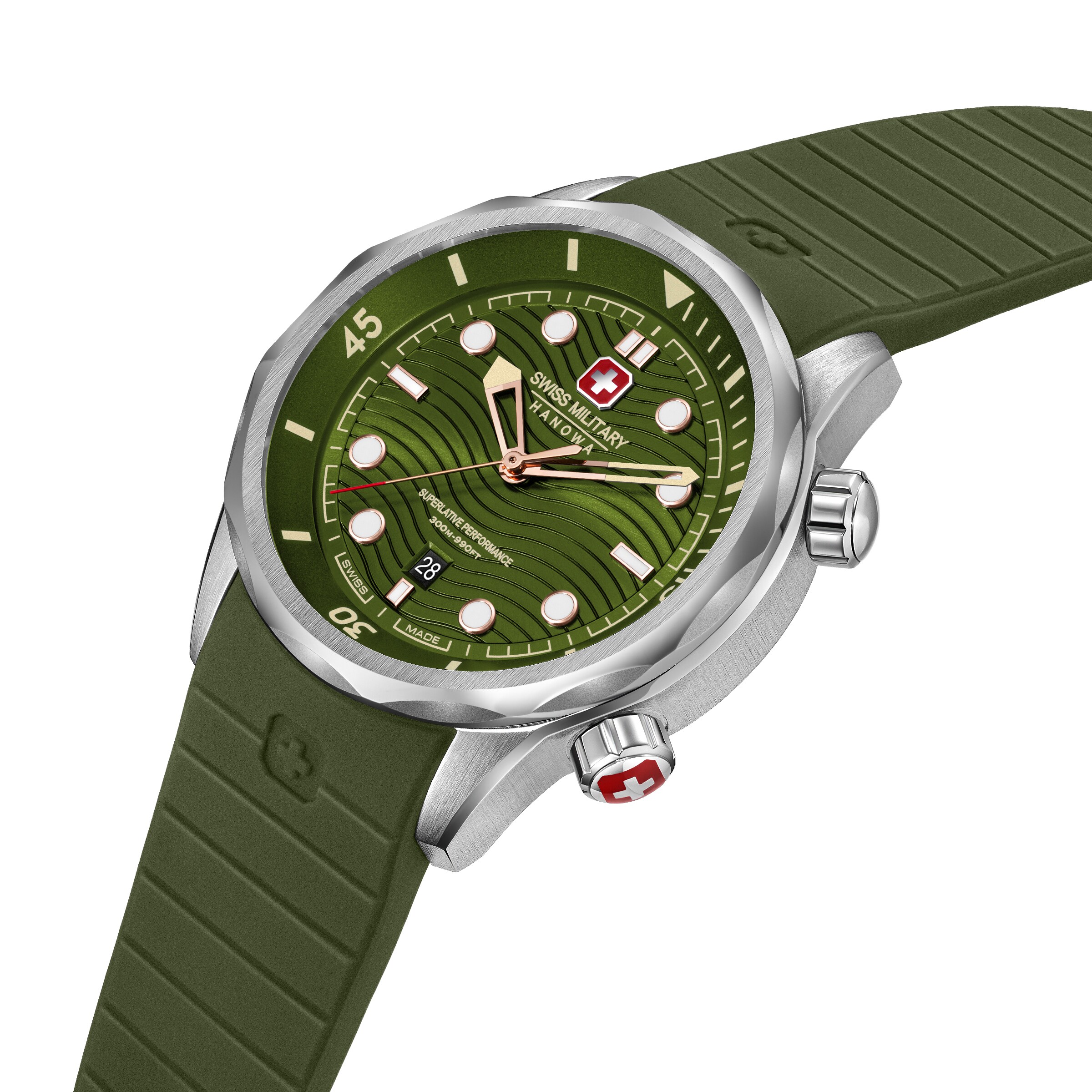 SWISS MILITARY HANOWA Analog watch 'Breakwater' in Green