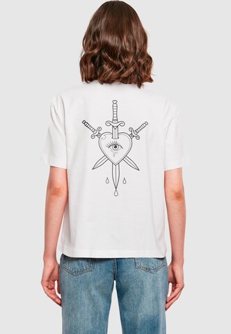 Miss Tee Shirt 'Heartbreaker Lovetaker' in White: front