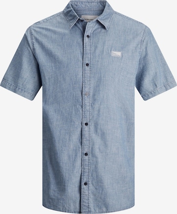 JACK & JONES Button Up Shirt 'Portland' in Blue: front