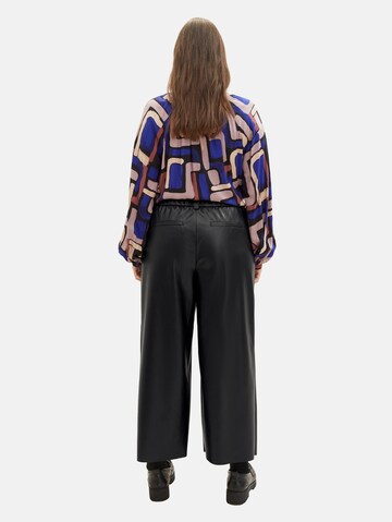 Tom Tailor Women + Loosefit Hose in Schwarz