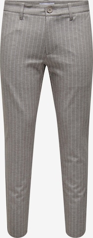 Only & Sons Slim fit Chino Pants 'MARK' in Grey: front