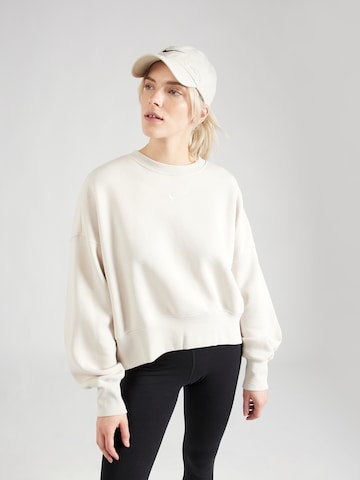 Nike Sportswear Sweatshirt 'Phoenix Fleece' i beige: framsida