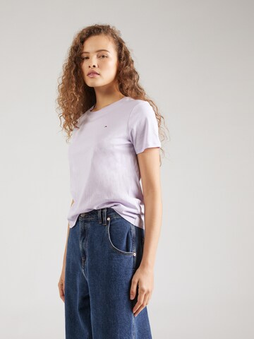 T-shirt Tommy Jeans en violet : devant