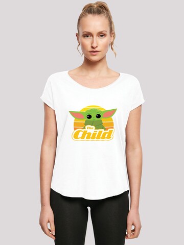 T-shirt 'The Mandalorian Baby Yoda' F4NT4STIC en blanc : devant