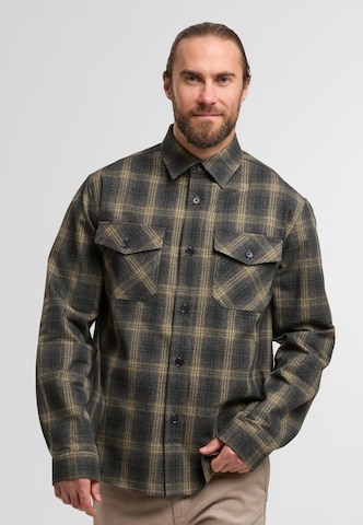 INDICODE JEANS - Ajuste regular Camisa 'INAlomo' en negro: frente