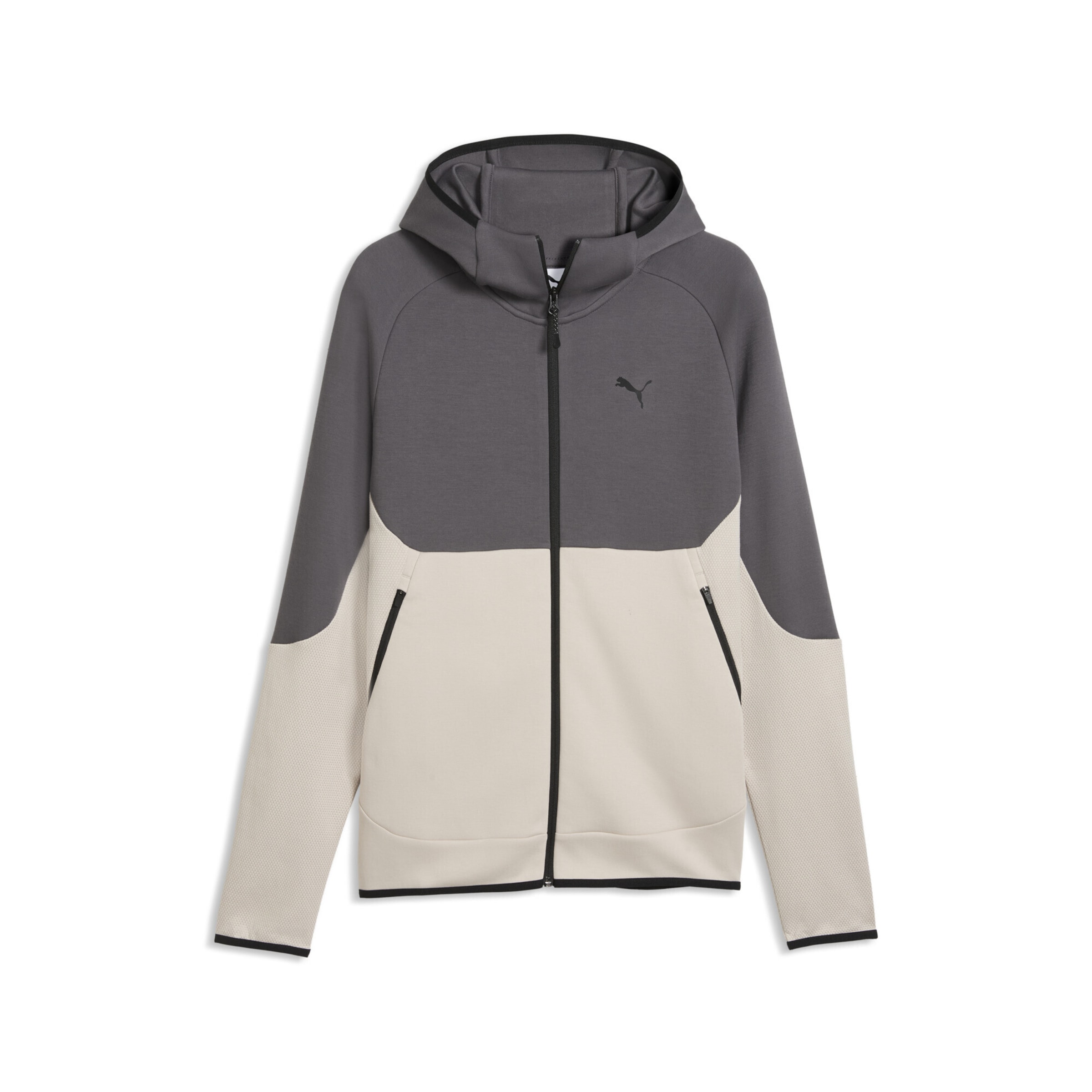 Veste de survêtement PUMA en beige : devant