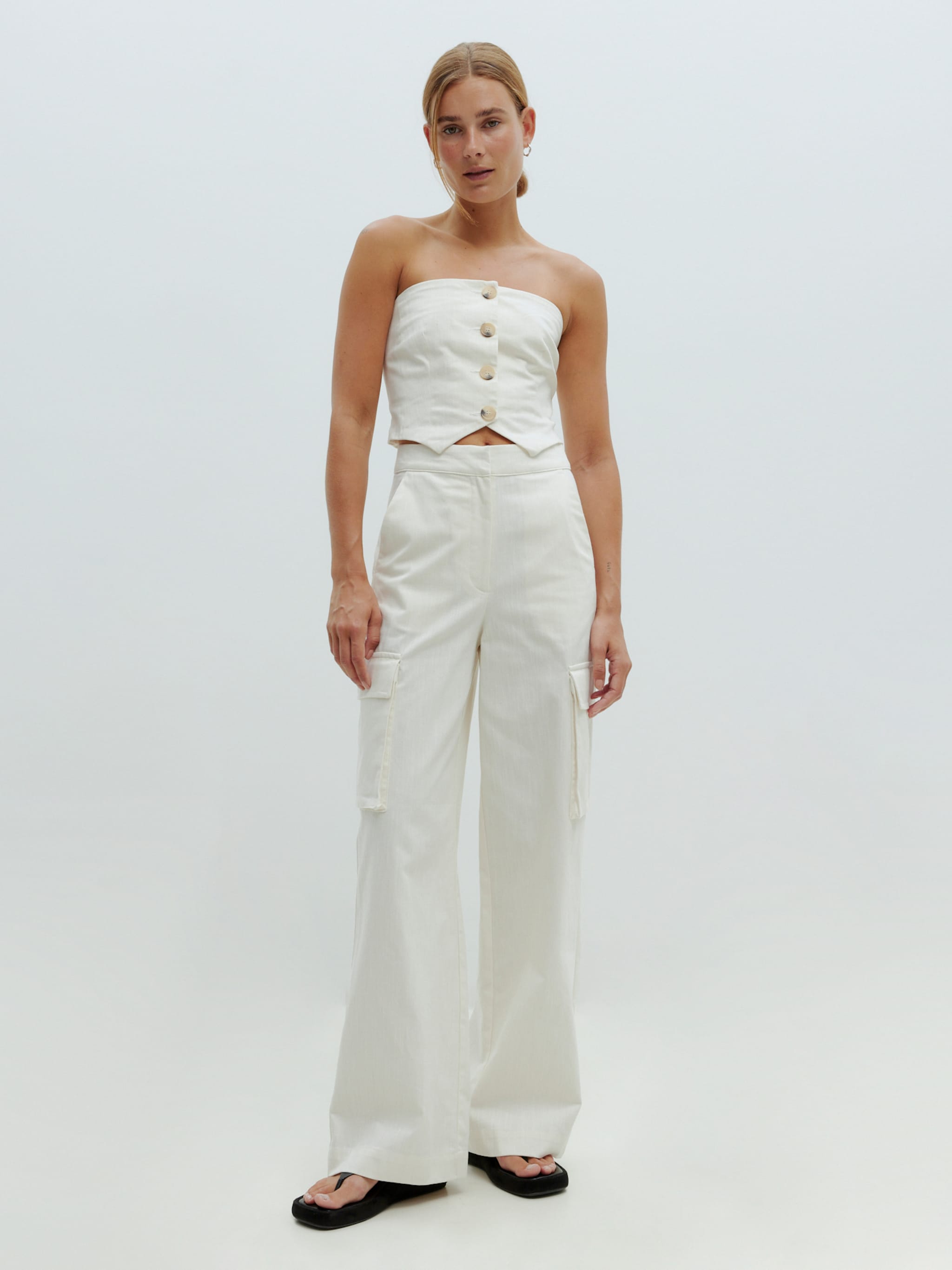 EDITED Producten Cargobroek 'Malena' Crème