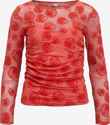 raudona OBJECT Marškinėliai 'OBJElodie': priekis