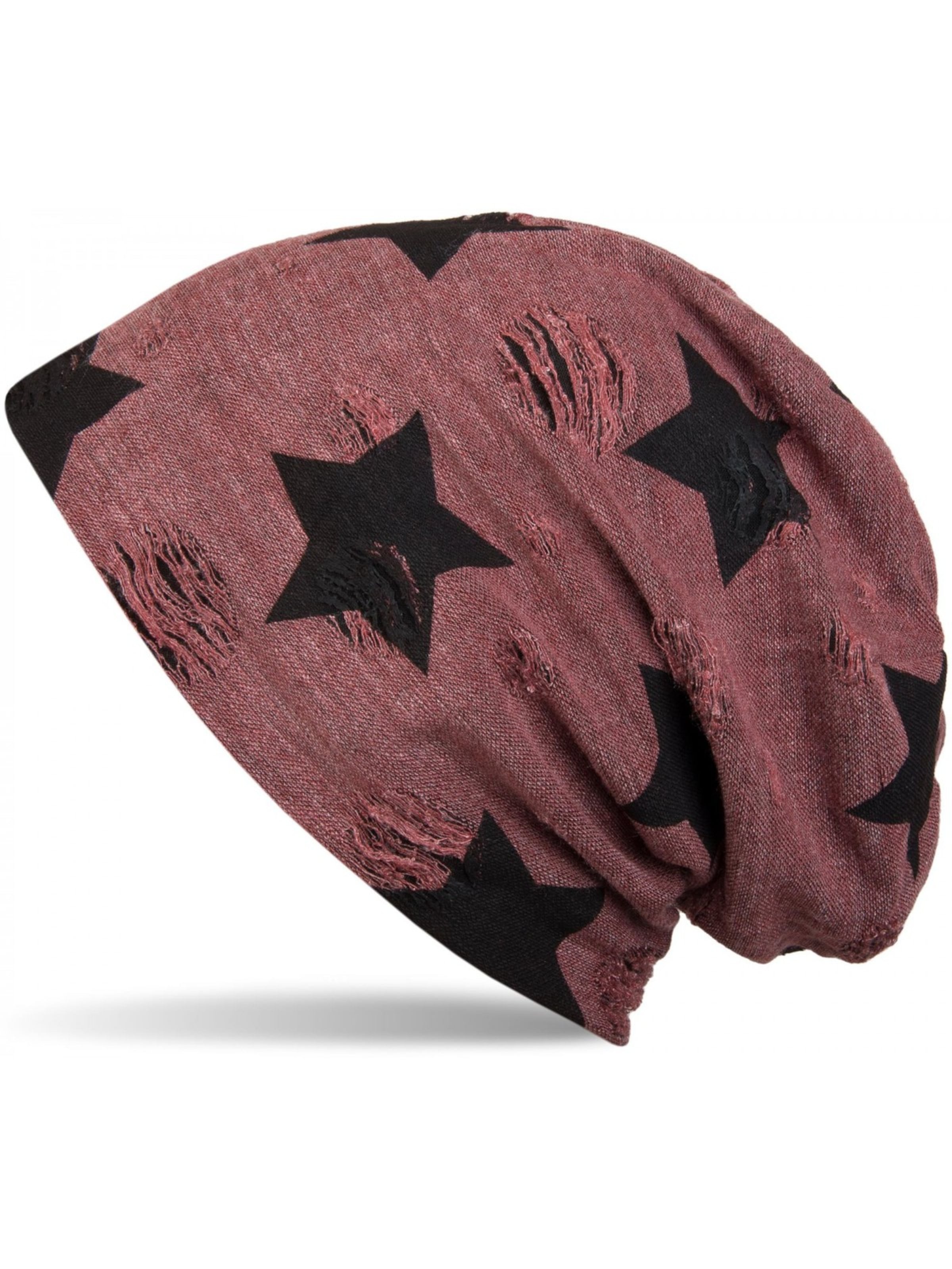 styleBREAKER Beanie 'Beanie mit Sterne & Punkte Muster' in Brown, Item view