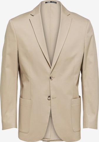 Coupe slim Veste de costume 'GIBSON' SELECTED HOMME en beige : devant