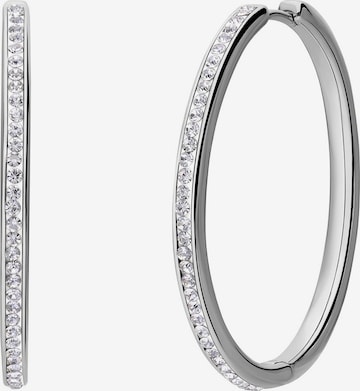 Lucardi Ohrringe 'Funkelndes Basic' in Silber: Vorderseite