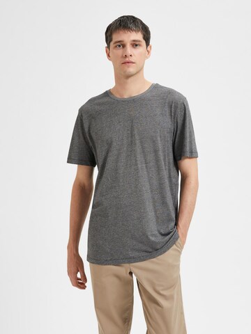 T-Shirt 'Aspen' SELECTED HOMME en gris : devant