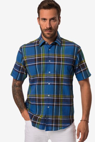 JP1880 Regular fit Button Up Shirt in Blue: front