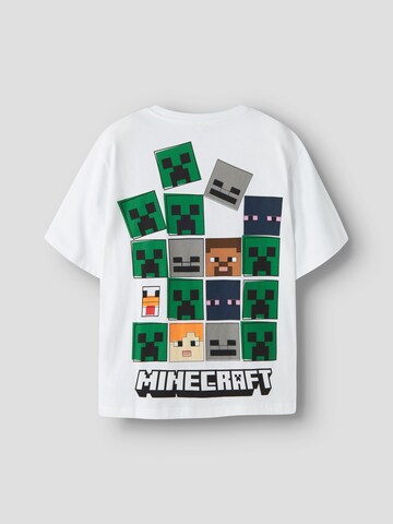 NAME IT Shirt 'NMMMinecraft' in White