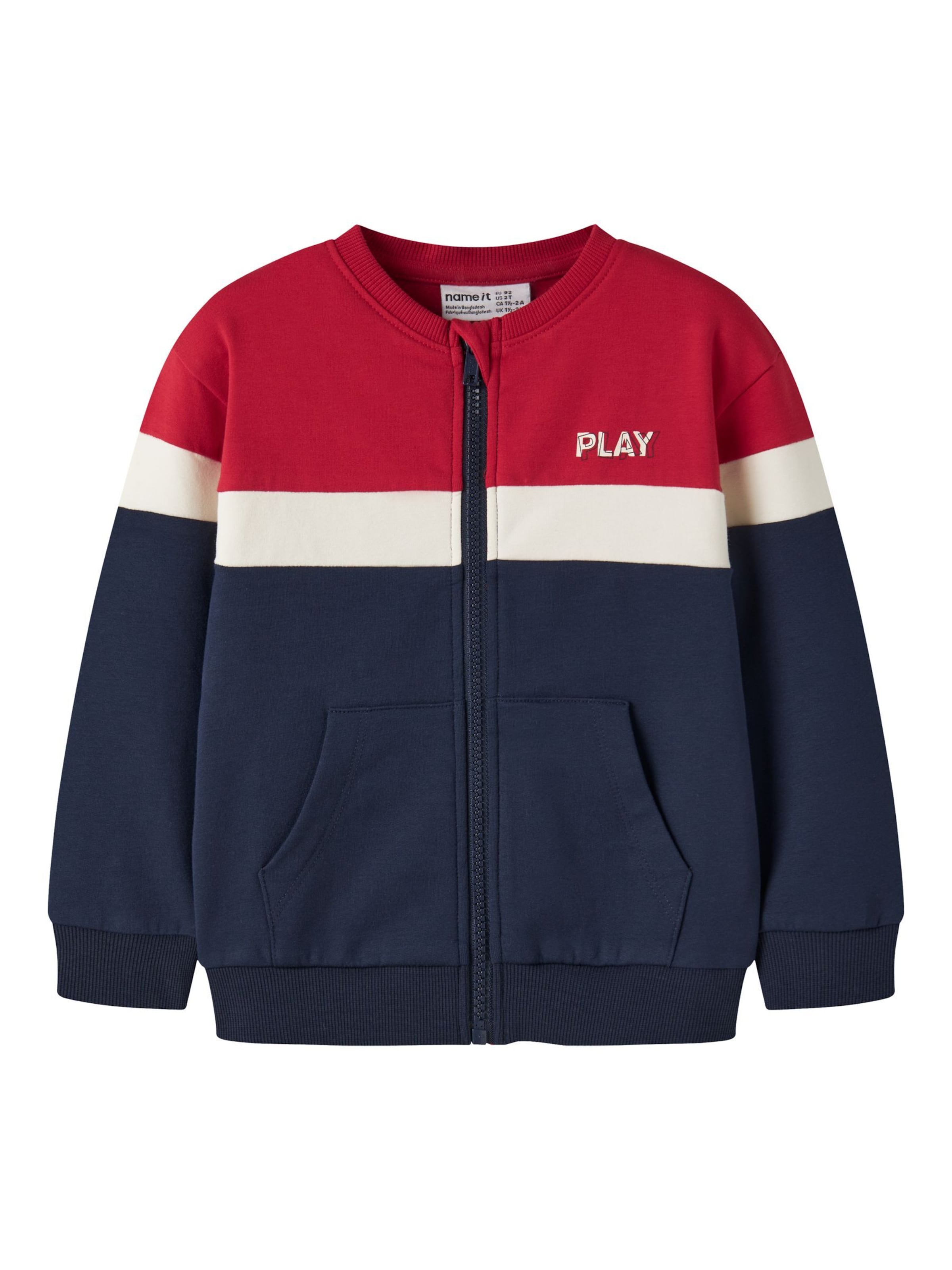 NAME IT - Sudadera con cremallera 'NMMLorcan' en azul: frente