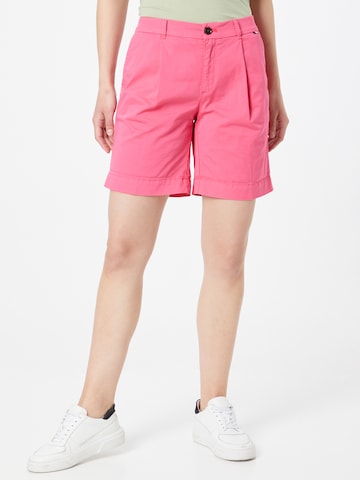 BOSS Orange Pleat-Front Pants 'Taggie' in Pink: front